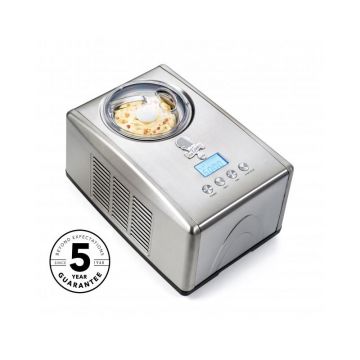 Aparat de făcut înghețată Wilfa Vanilla, 150 W, Bol inox 1.5l, Compresor cu răcire până la -35°C, Display LED, Timer, Inox