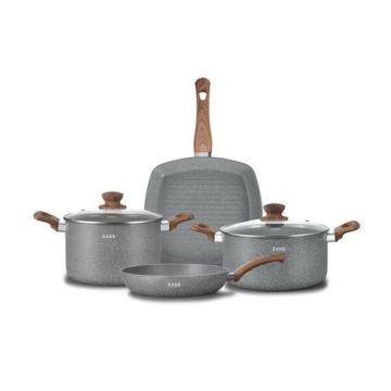 Set vase marmorate, antiaderente,din aluminiu turnat sub presiune Zass Gourmet ZG-ACS 05