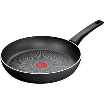 Tigaie Tefal Force C2920653, 28 cm, Thermo-Signal, Compatibil cu inductie, Invelis antiaderent Titanium, Negru