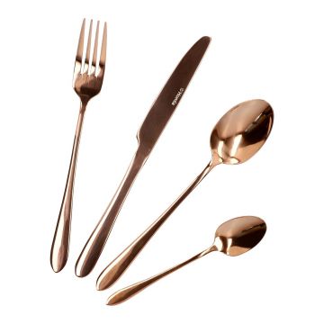 Set tacamuri 16 piese Abele, Homla, inox tip 430, bronz