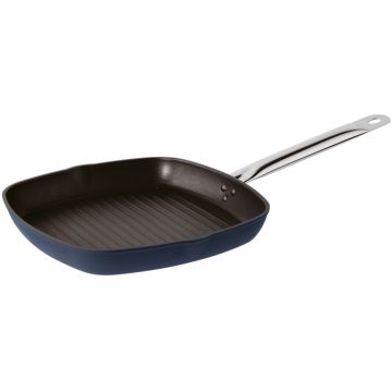 Tigaie tip grill Sambonet Midnight Blue 28x28cm inductie albastru