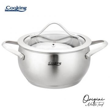 Cratita Inox cu capac Heinner HR-RW-T018C NICOLAI TAND, 16 x 9 cm, 1.8 L