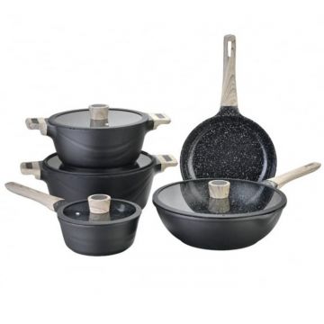 Set 9 piese Goldmann, aluminiu, 1.6 4.1 6.4 4.9 3.3L, 3 straturi ceramice, toate sursele de caldura