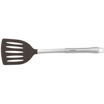 Spatula perforata Paderno seria 48278 33x8.5cm inox-negru