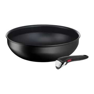 Tigaie cu suprafață antiaderentă/cu mâner reglabil din aluminiu ø 26 cm INGENO Eco Resist L3979302 – Tefal