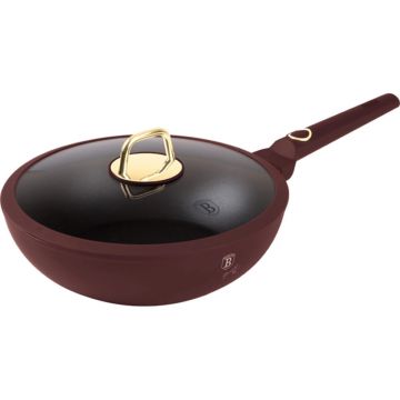 Tigaie wok cu capac 28 cm, 3.2 litri Leonardo Collection Berlinger Haus BH 8034