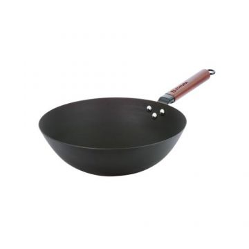 Tigaie wok, otel carbon, 30 cm - Zokura