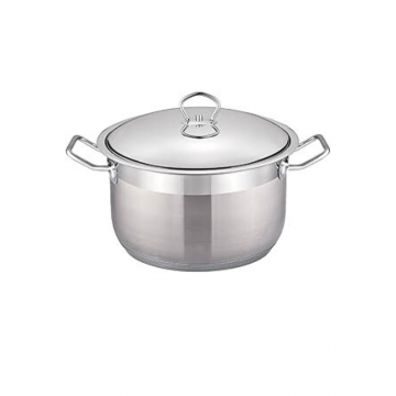 Cratita Inox cu Capac 30cm 10.6L Baza 5 Straturi