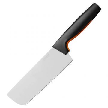 Cutit Fiskars Nakiri, 16 cm (Negru/Inox)