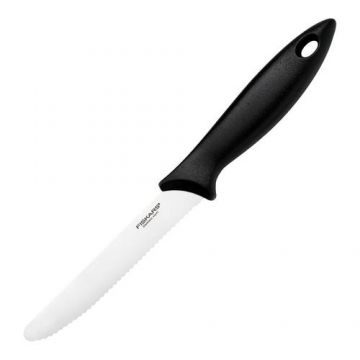 Cutit pentru tomate Fiskars Essential 1065569, 12cm (Negru/Inox)