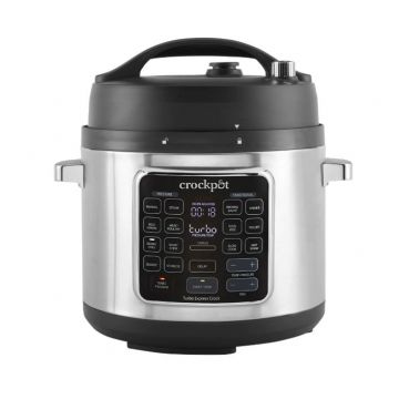 Multicooker cu gatire sub presiune Crock-Pot Turbo Express CS062X, 5.6 l, control digital, gatire Sous Vide, 15 programe, 7 moduri de gatire, argintiu