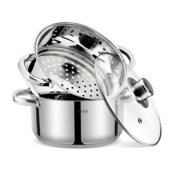 Set de gatit sub Aburi din Inox Zass Gourmet ZG-SSS 01 (Inox)