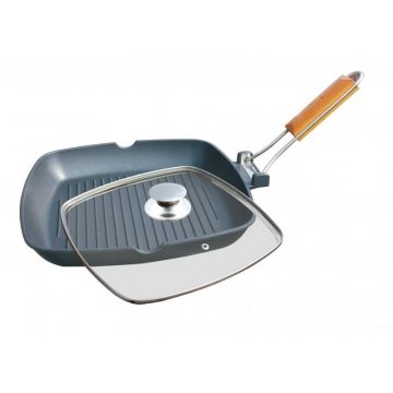 Tigaie Grill Aluminiu cu capac 24x24 cm Grunberg