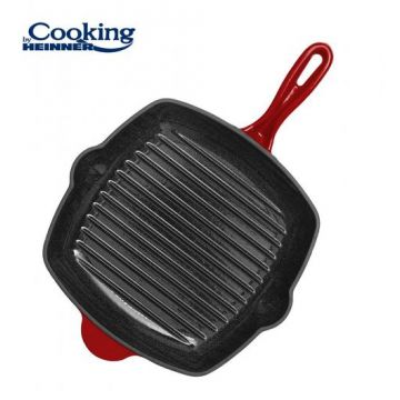 Tigaie grill Heinner HR-KN-G26, RED LINE, fonta, 26.5 x 4.5 cm