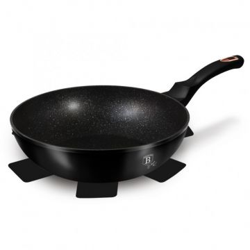 Tigaie Wok, 30 cm, negru Rose Collection