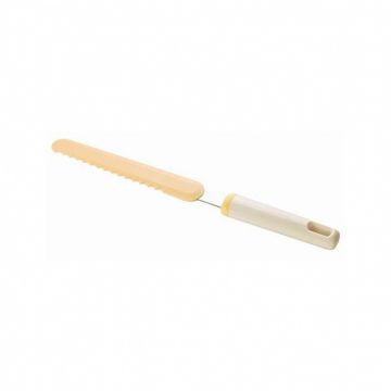 Spatula pentru crema Delicia, Tescoma, 32 x 3 cm, plastic/nailon/inox, bej/galben