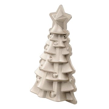 Formă de copt bej din aluminiu White Christmas Baking - Dr. Oetker, 16 x 26 cm