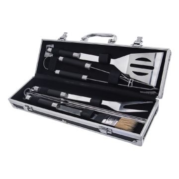 Set 8 unelte pentru grătar din inox cu servietă (husă) Orion Grill